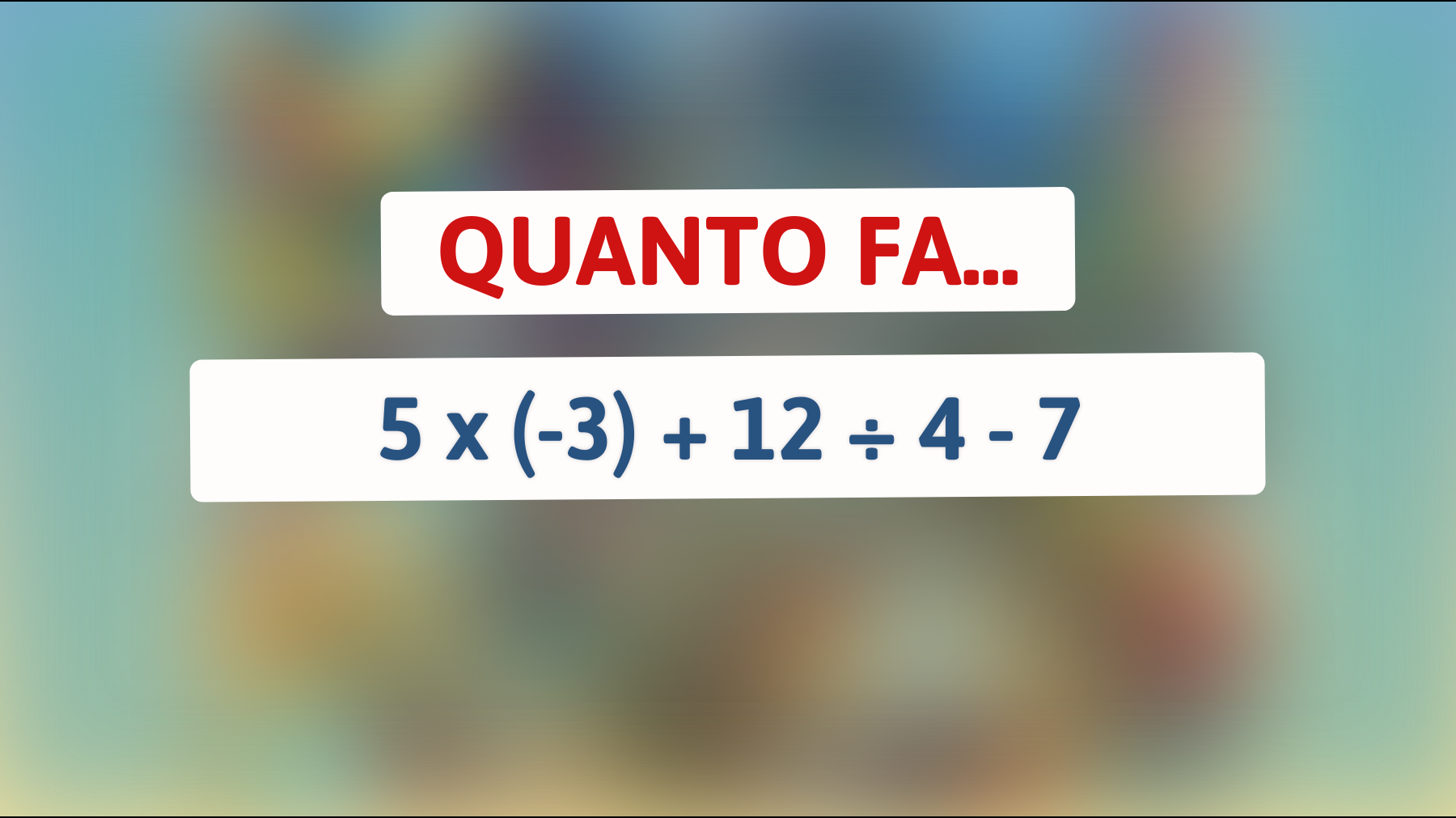 \"Se riesci a risolvere questo enigma matematico sei davvero un genio: accetti la sfida?\""
