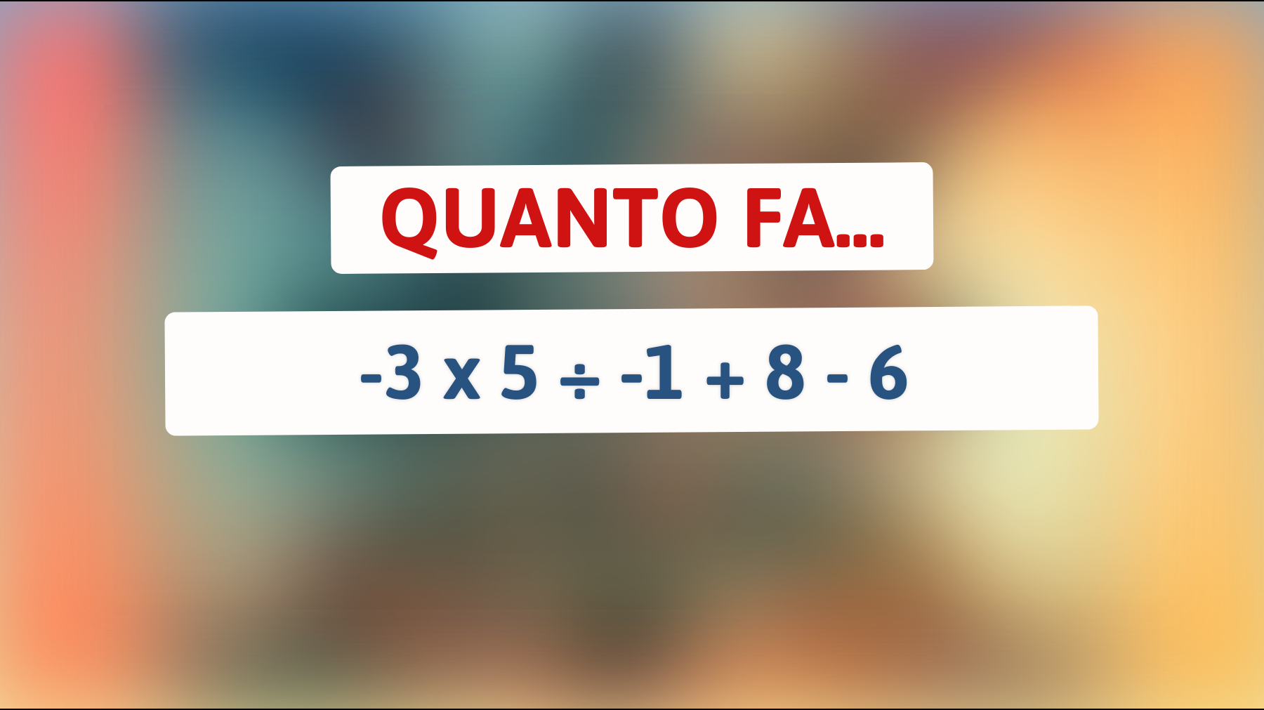 \"Solo il 10% delle persone risolve questo rompicapo matematico: sei tra le menti brillanti?\""