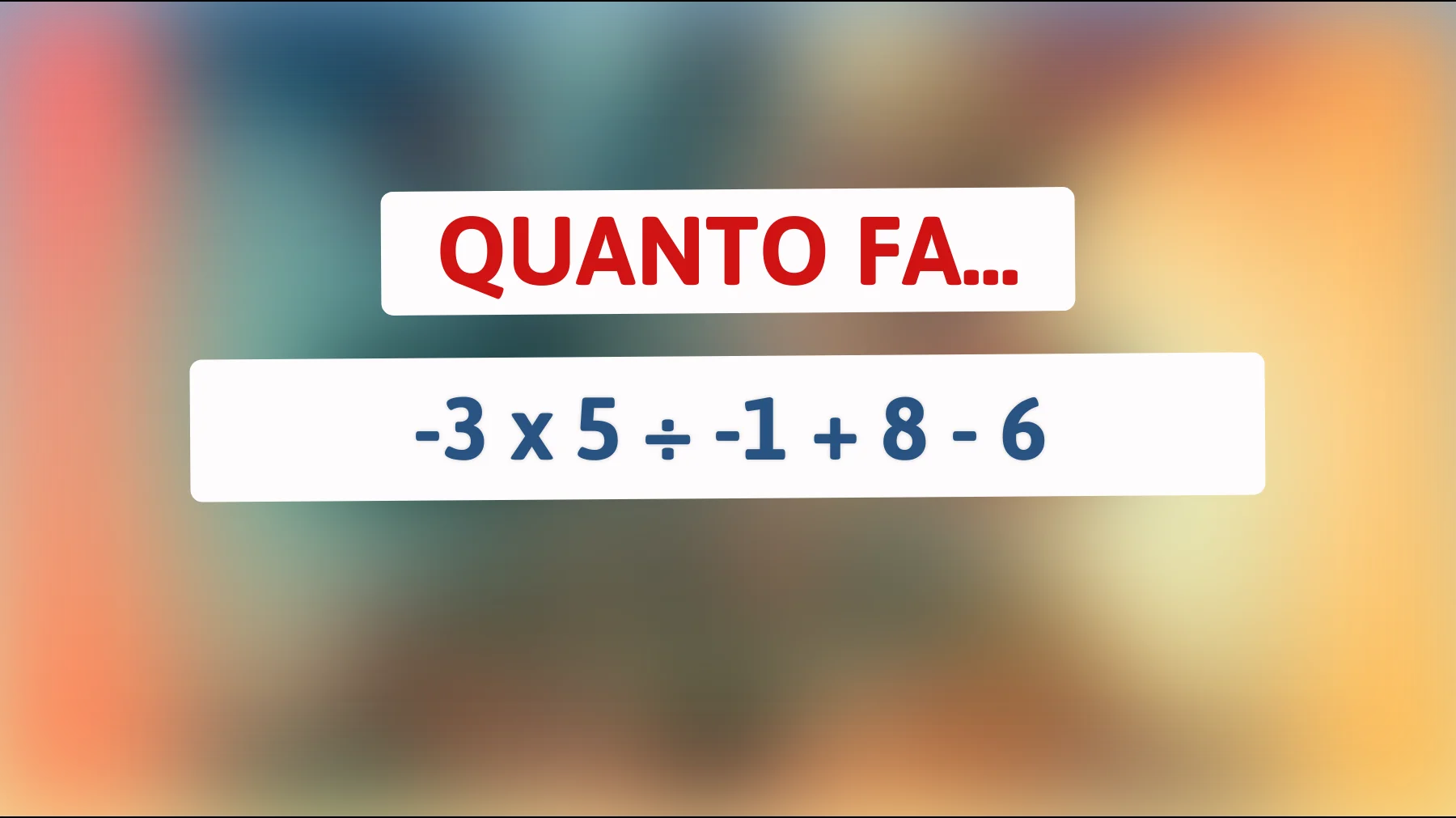 \"Solo il 10% delle persone risolve questo rompicapo matematico: sei tra le menti brillanti?\""