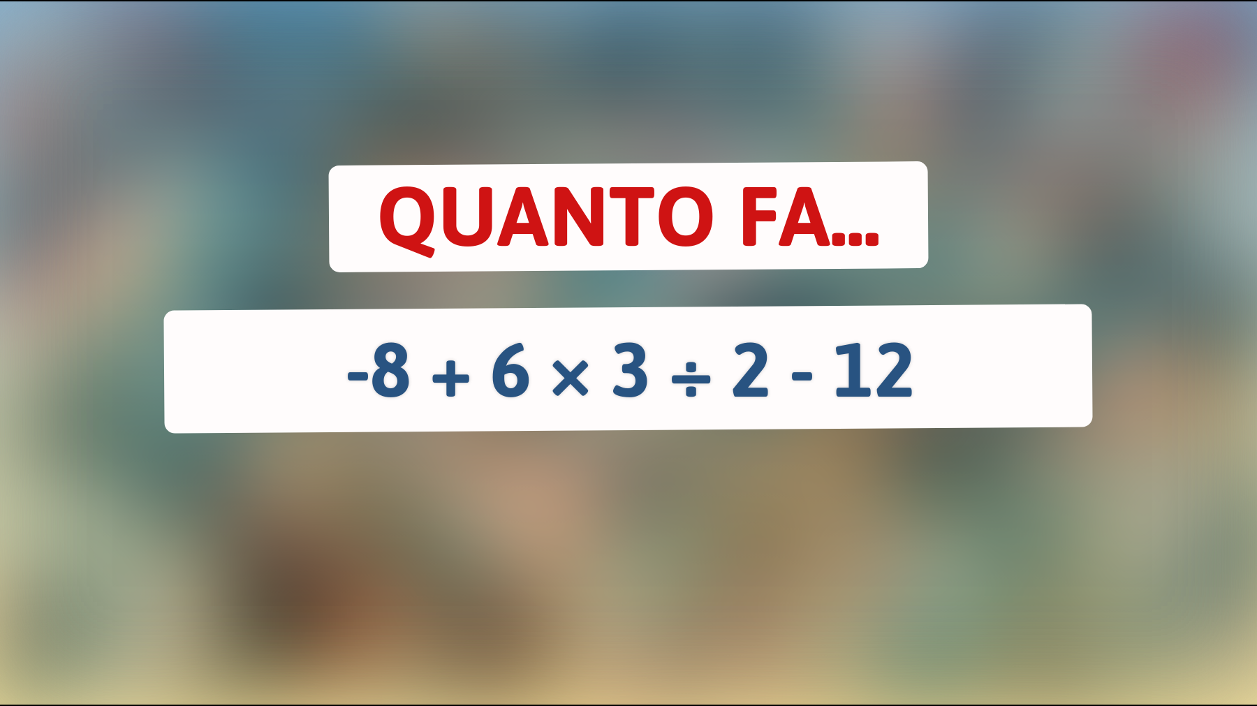 \"Svelato il rompicapo matematico che solo i geni e le menti più brillanti riescono a risolvere! Prova anche tu: conosci la risposta?\""