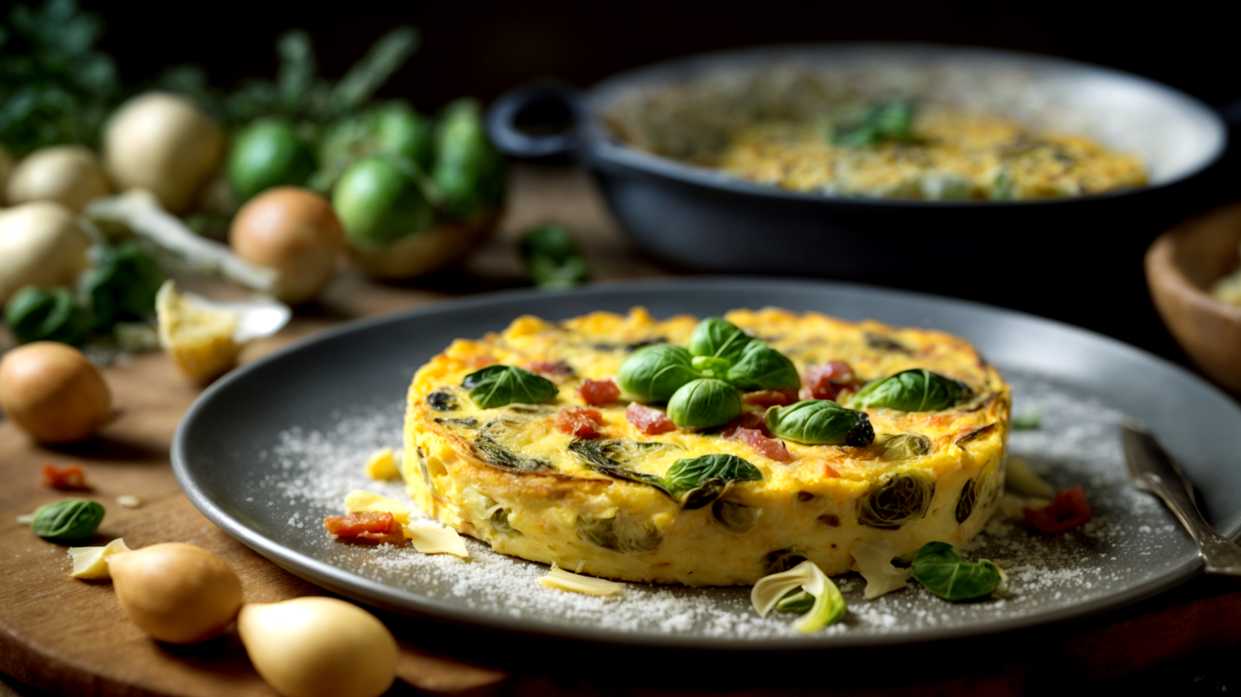 Frittata cavoletti di Bruxelles pancetta"