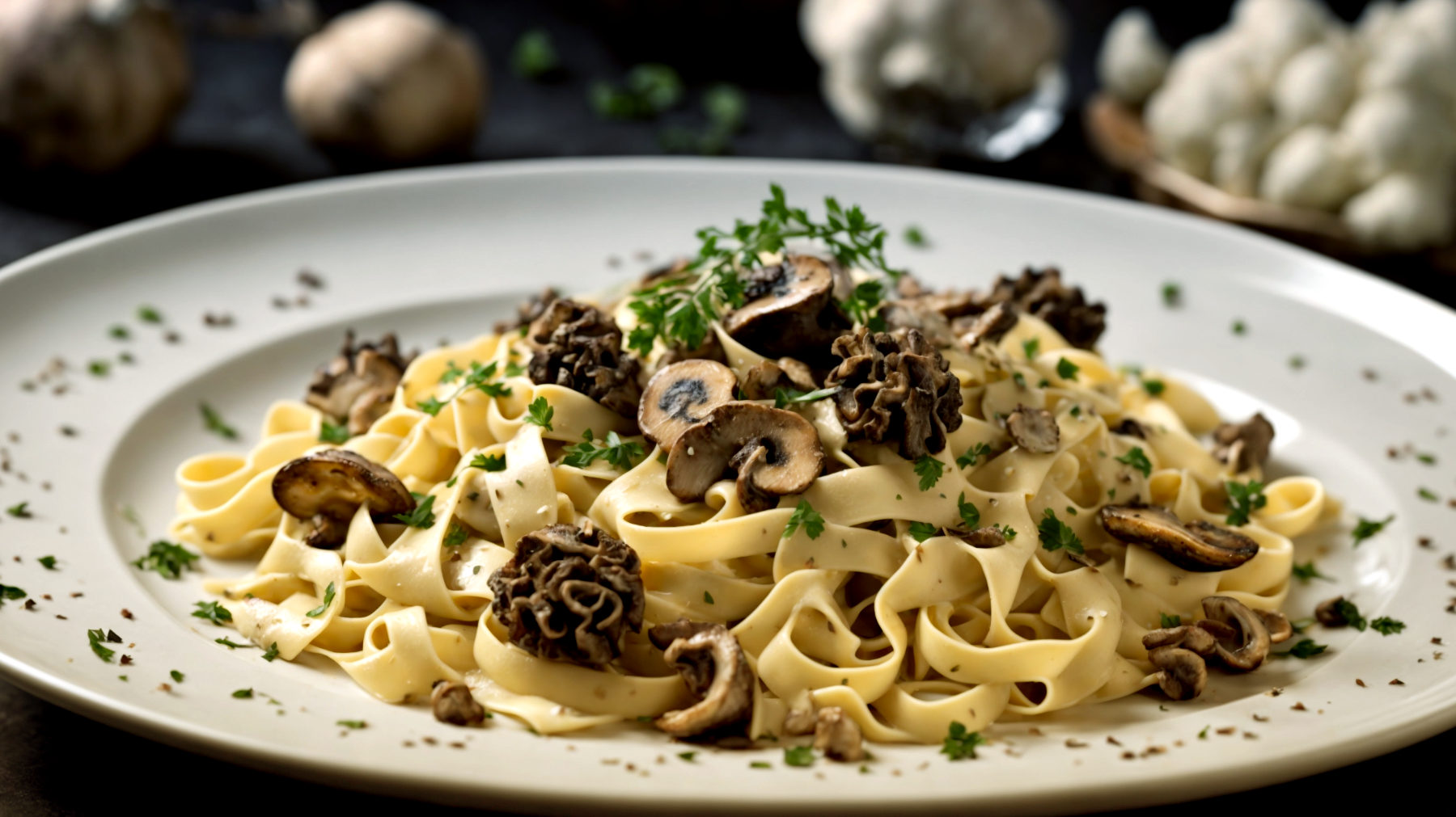 Funghi porcini tagliatelle tartufo"