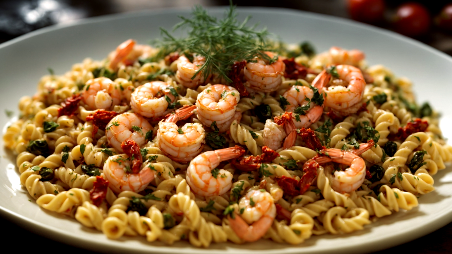 Fusilli gamberetti finocchietto selvatico"