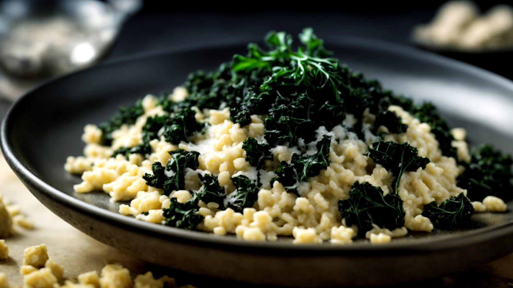 Risotto Tartufo Lenticchie Cavolo Nero"