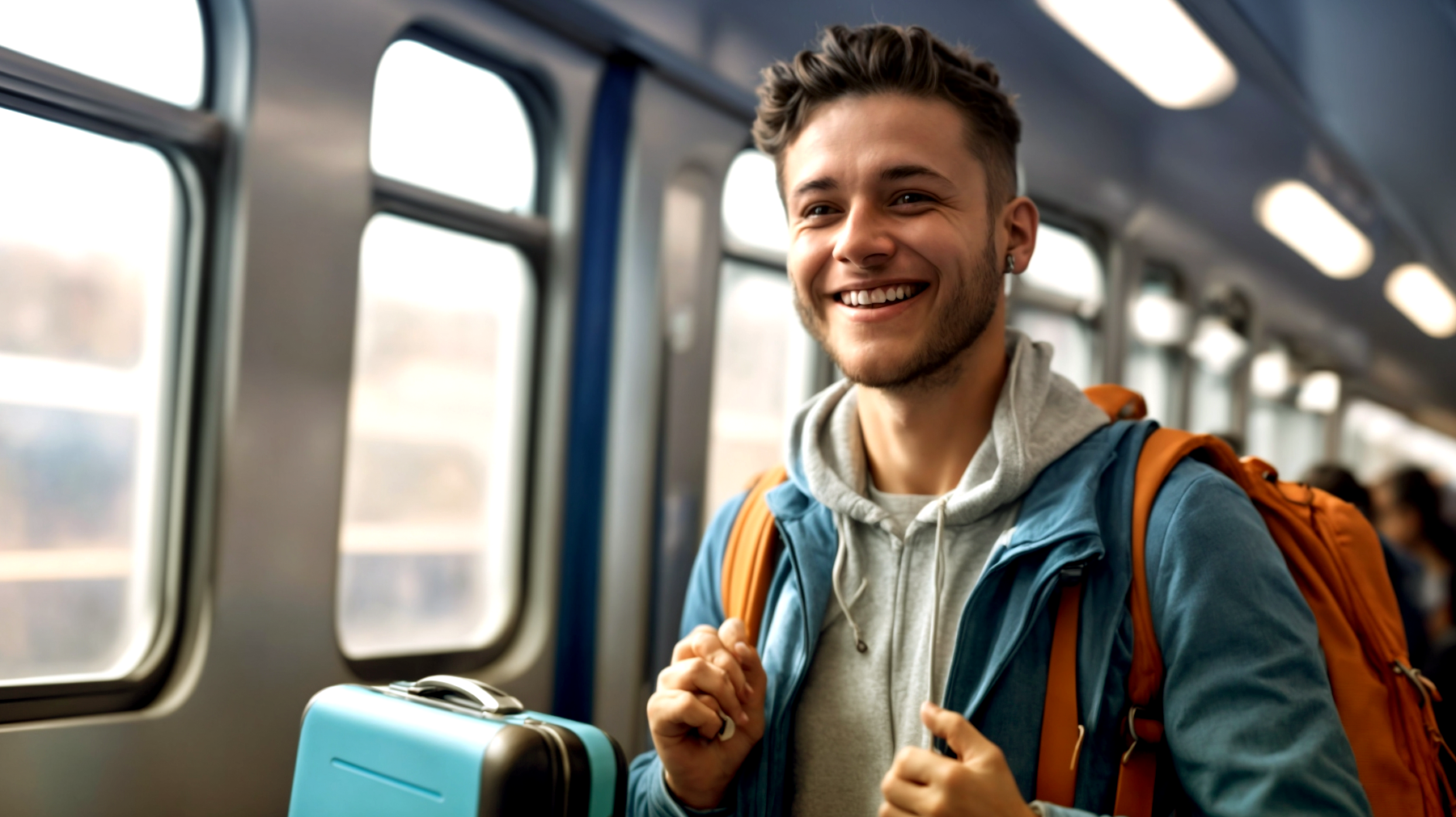 treno paesaggio valigia smart"
