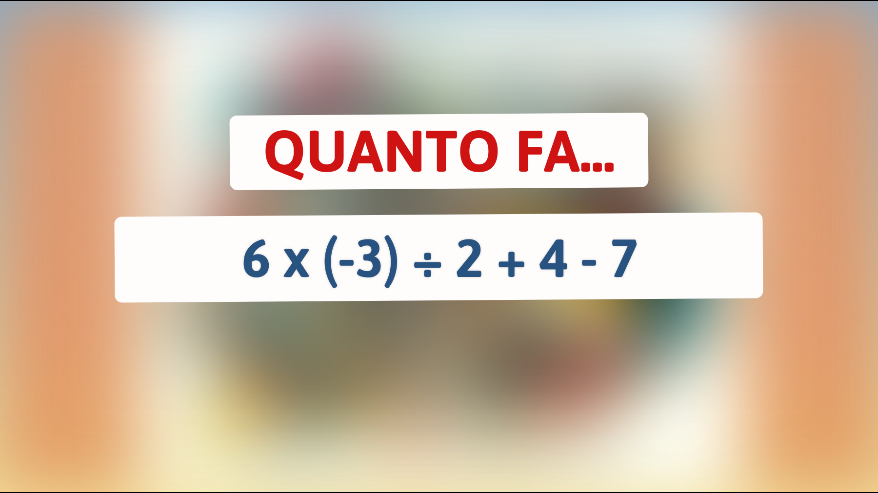 \"Solo il 2% delle persone riesce a risolvere questo complesso indovinello matematico! Scopri se sei tra le menti geniali!\""