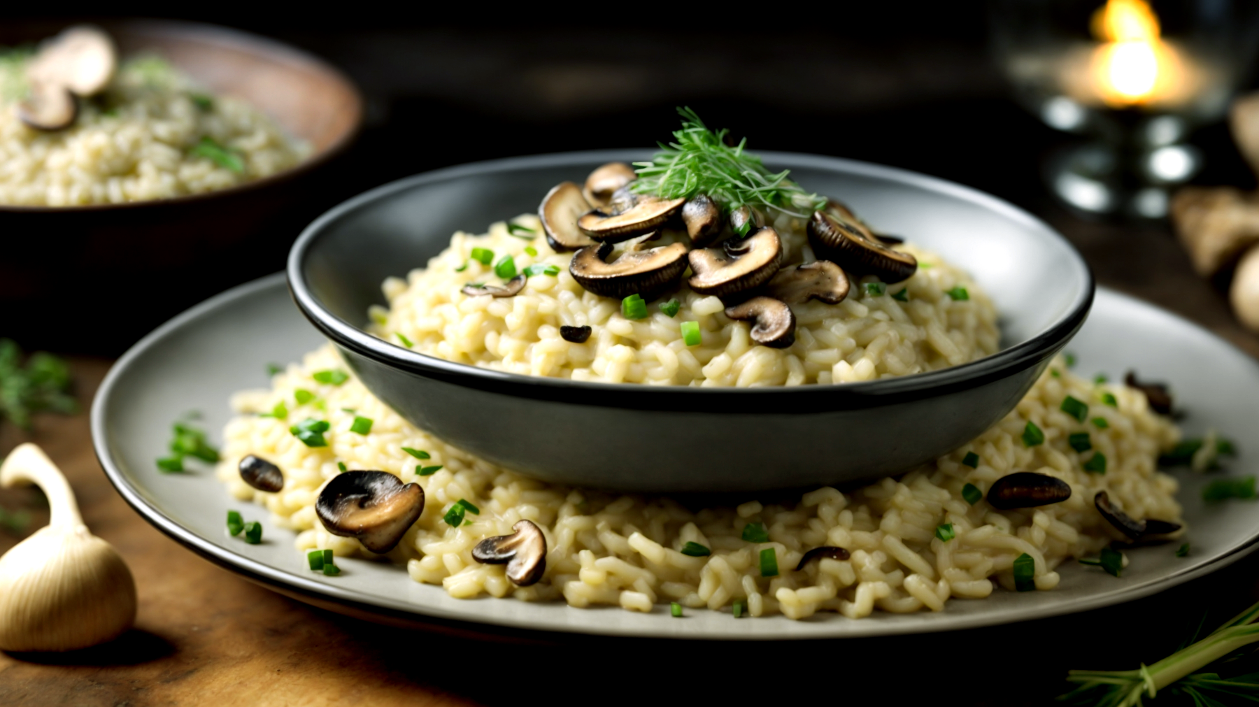 Risotto funghi pioppini parmigiano reggiano"