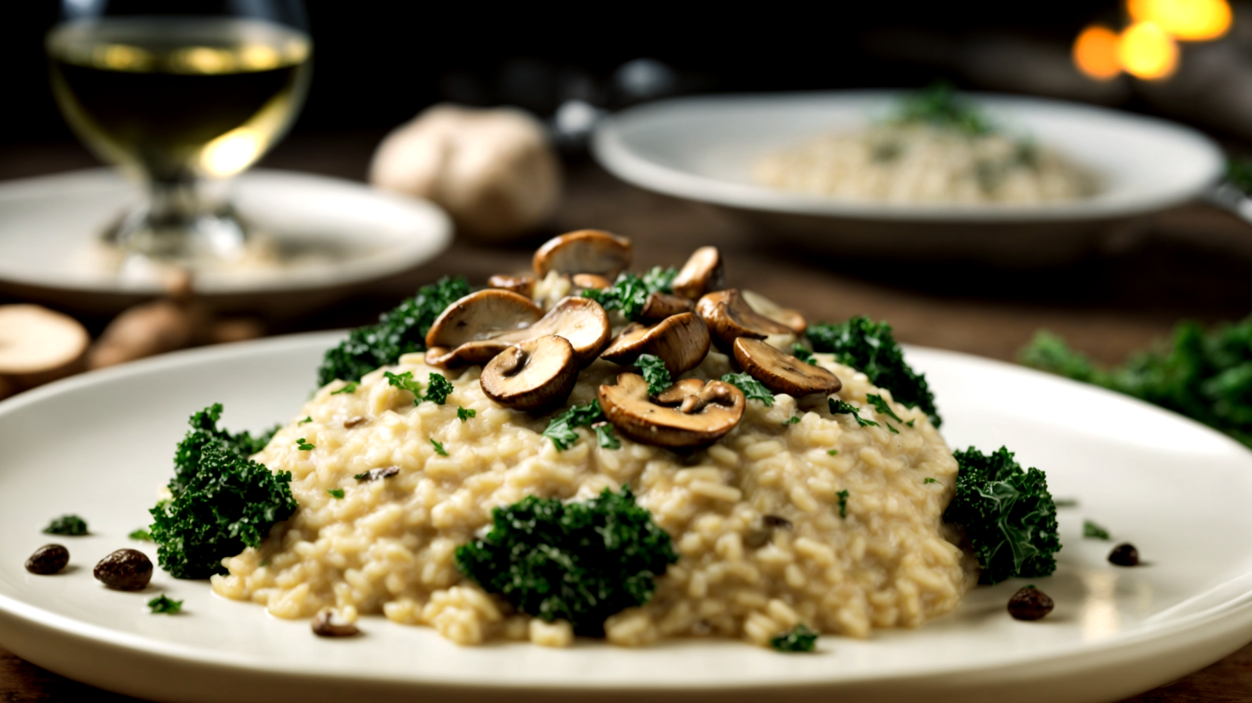 Risotto porcini cavolo nero."