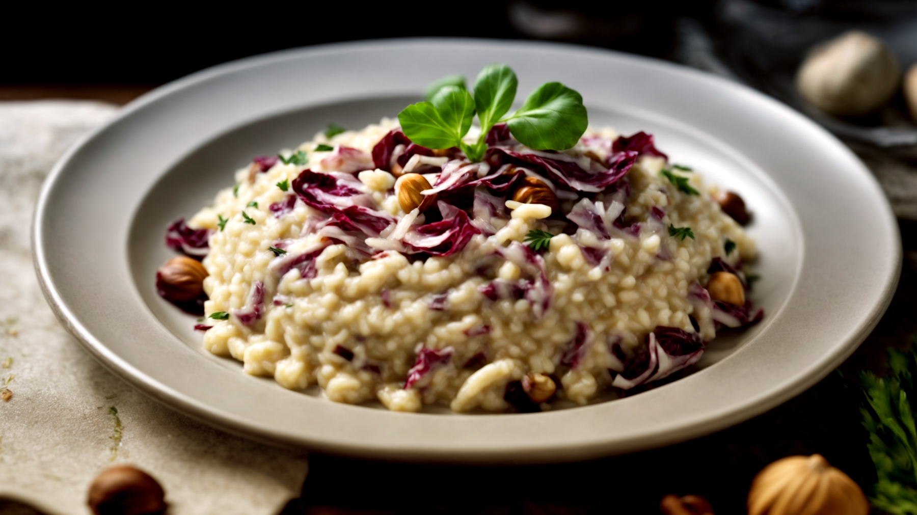 Risotto radicchio castagne"