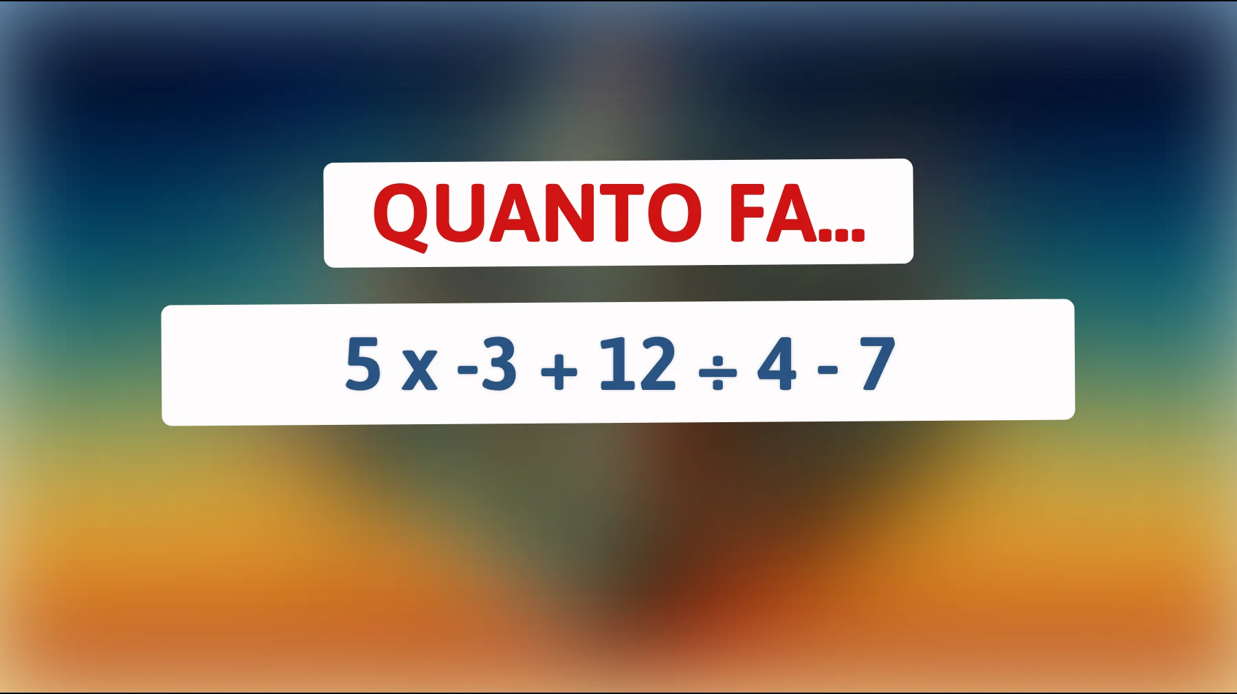 Sfida il tuo intelletto: risolvi questo enigma aritmetico che solo i veri geni riescono a decifrare! Sei pronto a metterti alla prova?"
