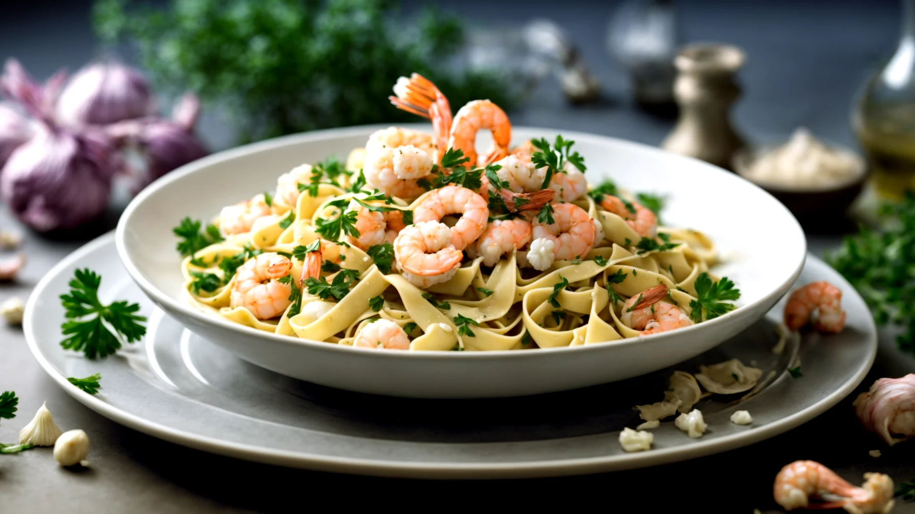 Tagliatelle gamberetti cavolfiore"