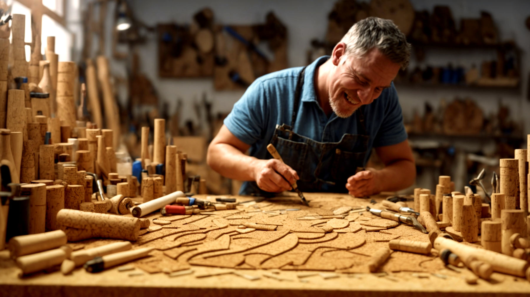 Tappi di sughero opere d'arte riciclo creativo"