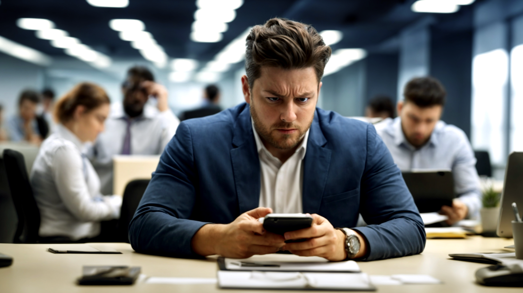colleghi con smartphone capo assente diritti lavorativi"
