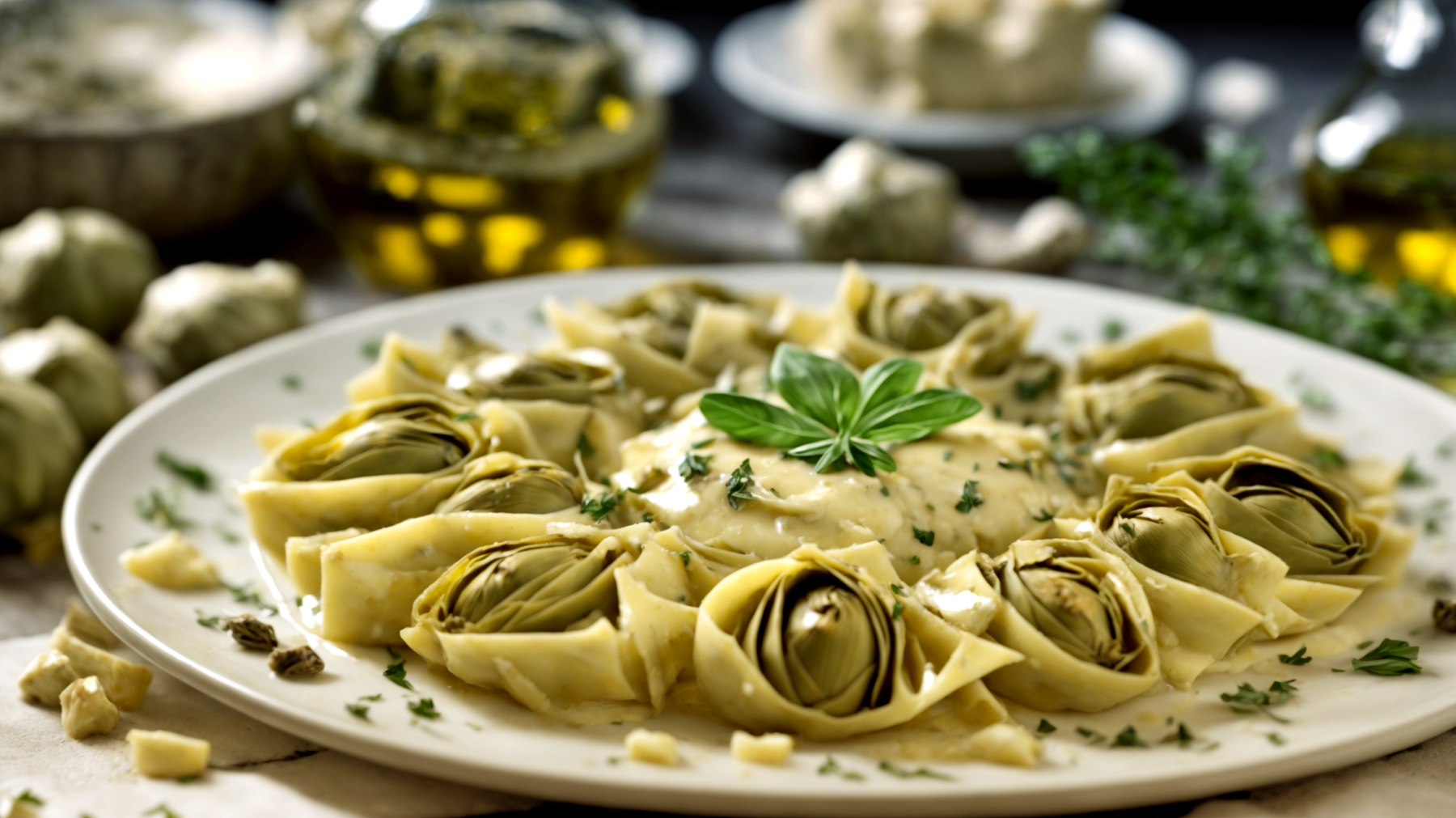 tortiglioni pecorino carciofi croccanti"