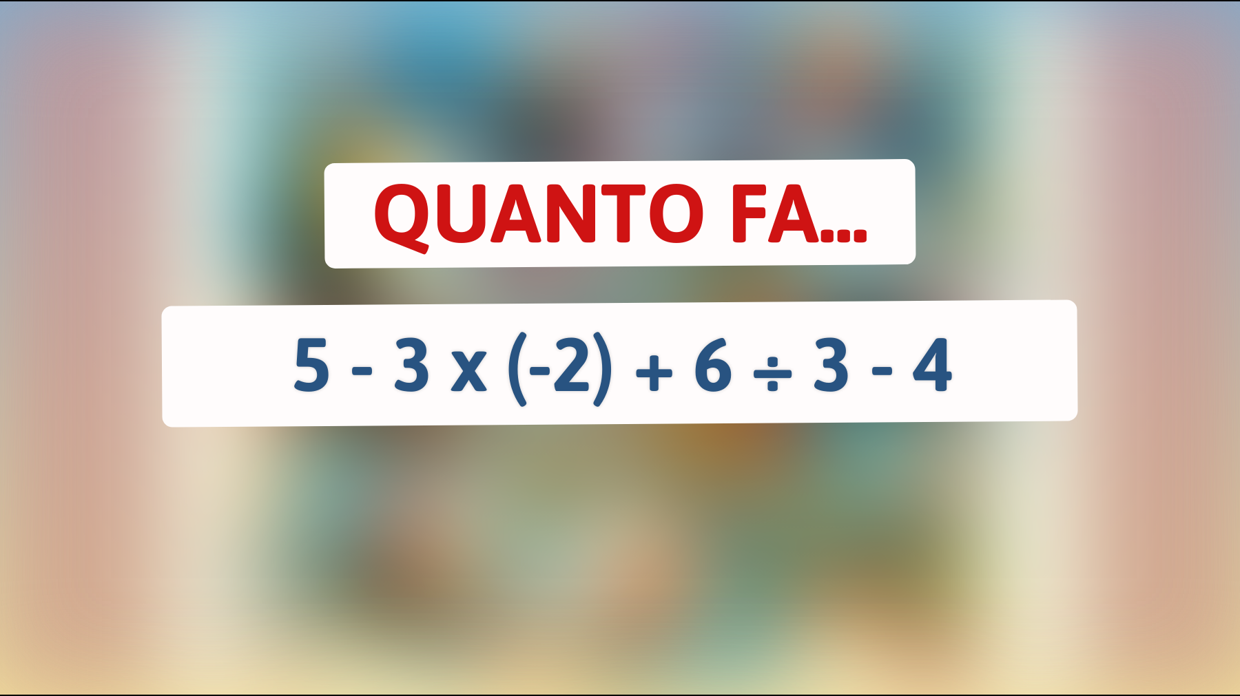 \"Solo i veri geni riescono a risolvere questo rompicapo matematico! Sei in grado di farlo?\""