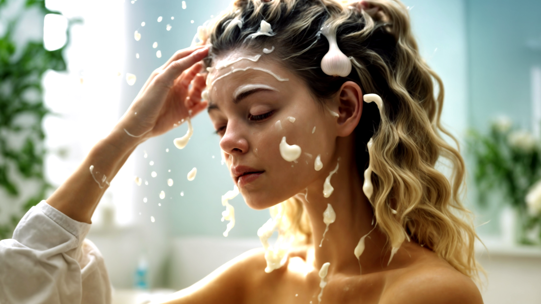 Aglio capelli benessere"