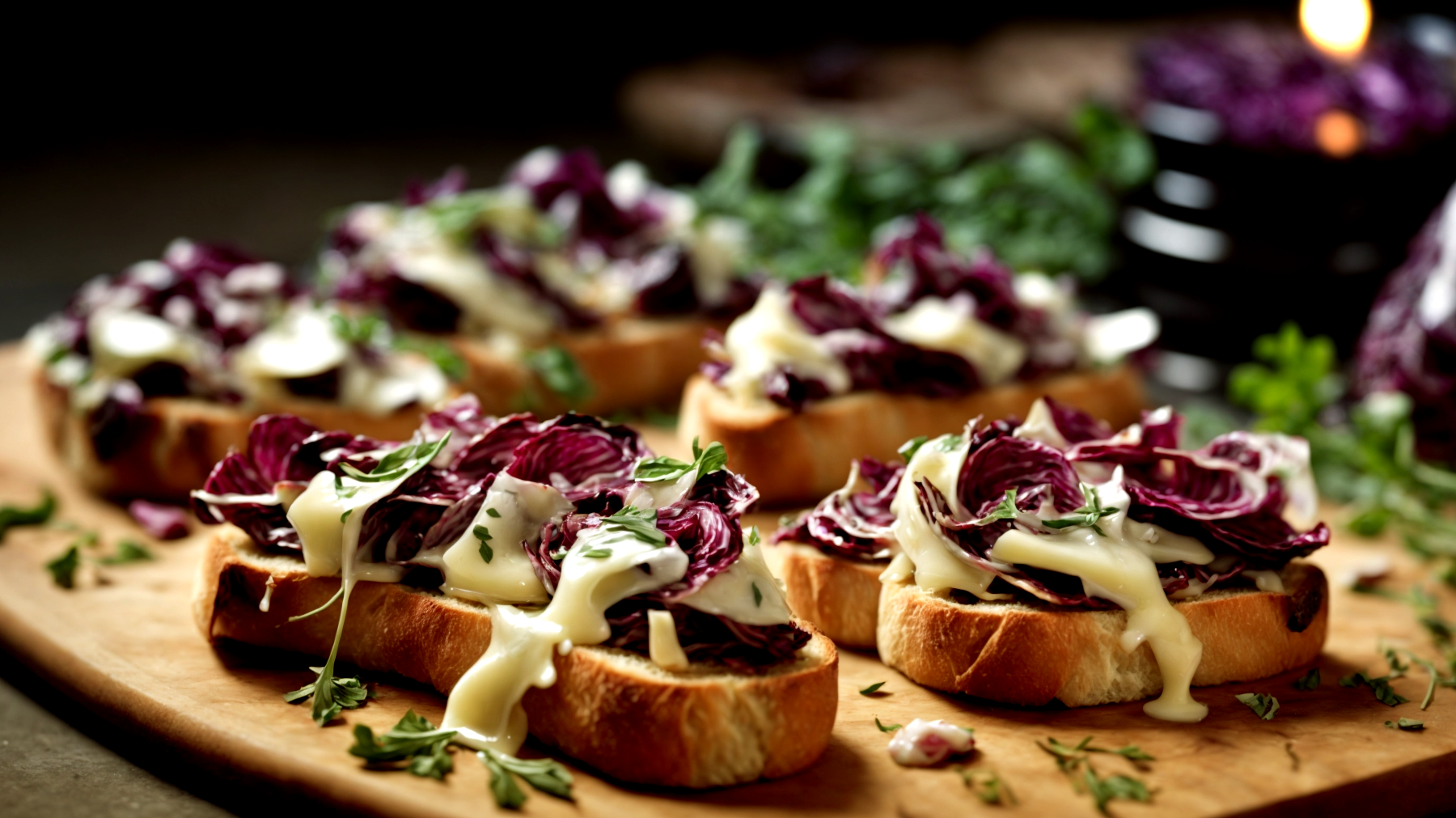 Crostini Taleggio Radicchio"