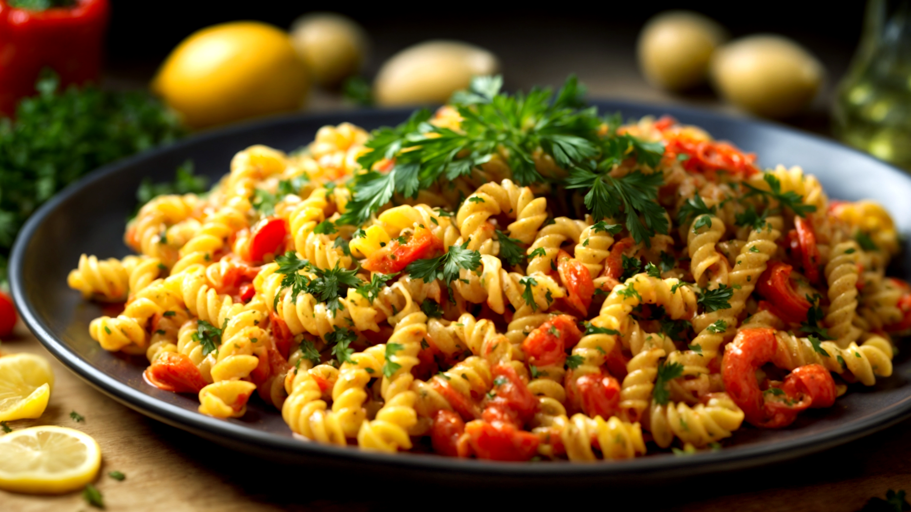 Fusilli peperoni limone"