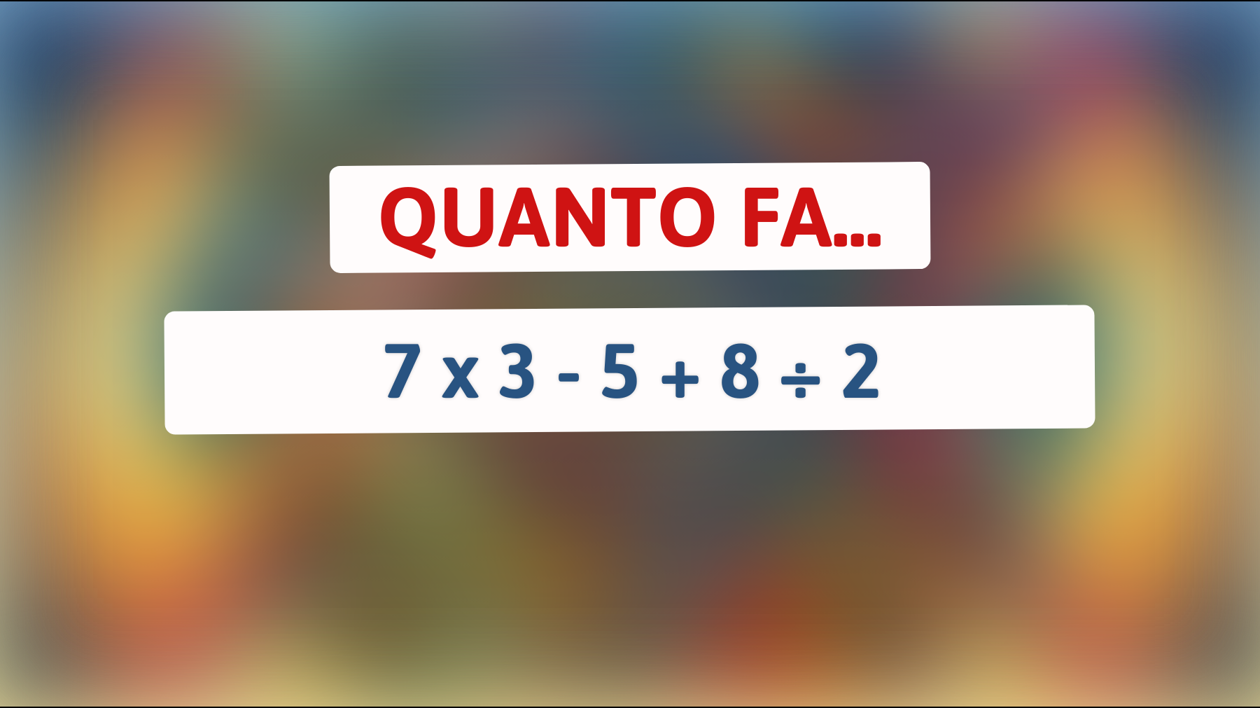 La sfida matematica che solo l'1% degli adulti riesce a risolvere: provaci ora!"