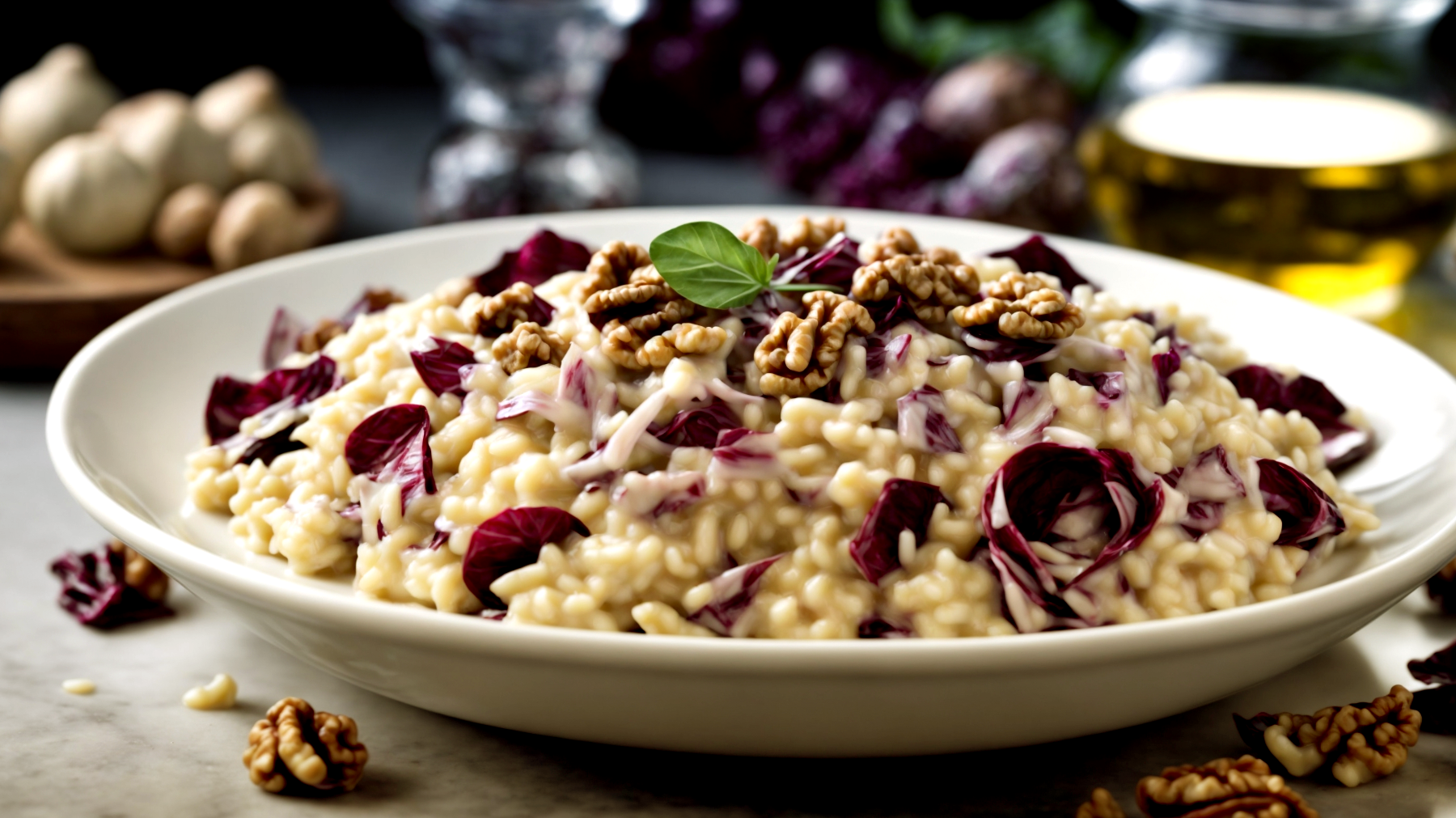 Radicchio noci risotto"
