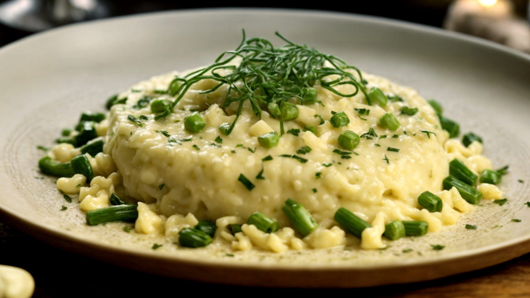 Risotto Carnaroli cipollotti pecorino romano"