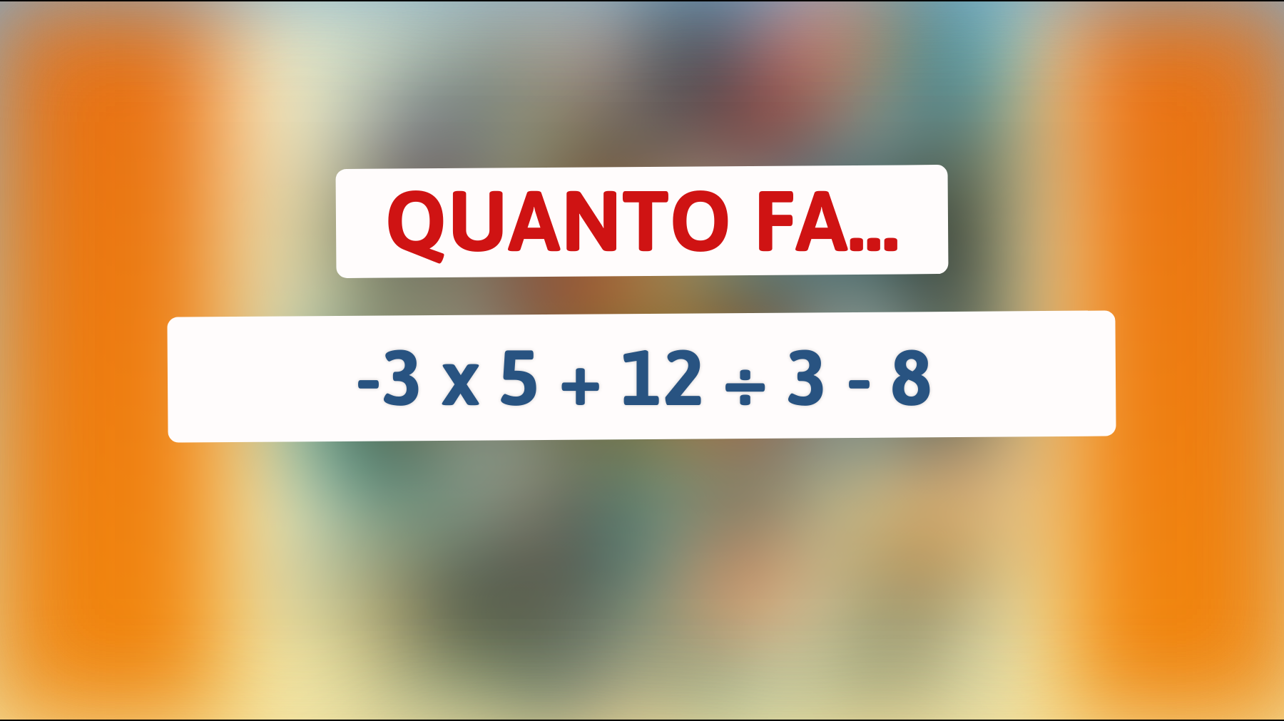 Solo i più intelligenti possono risolvere questo enigma matematico: sei pronto a mettere alla prova il tuo QI? Scopri se ce la fai!"