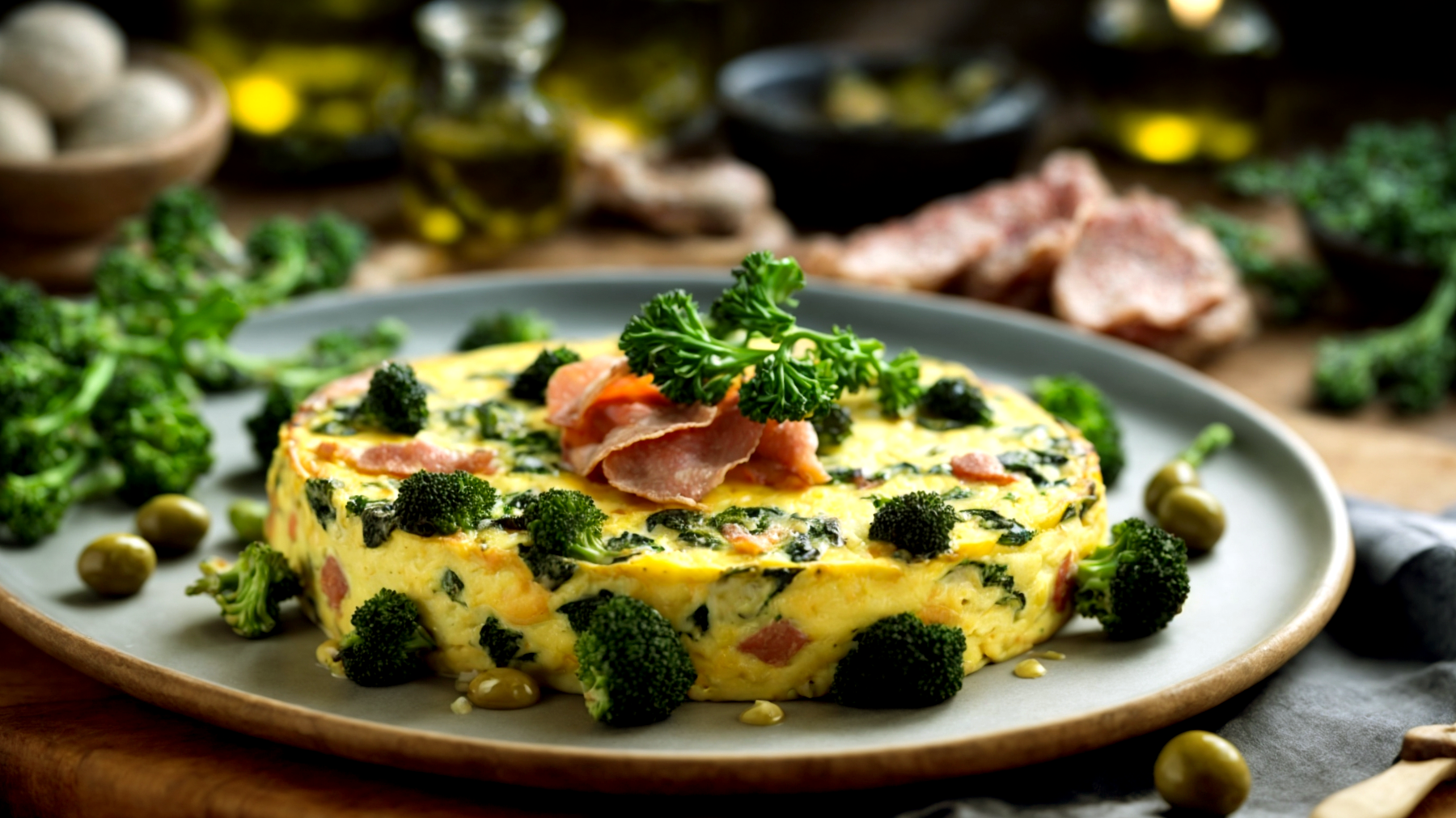 Speck broccoletti frittata rustica"