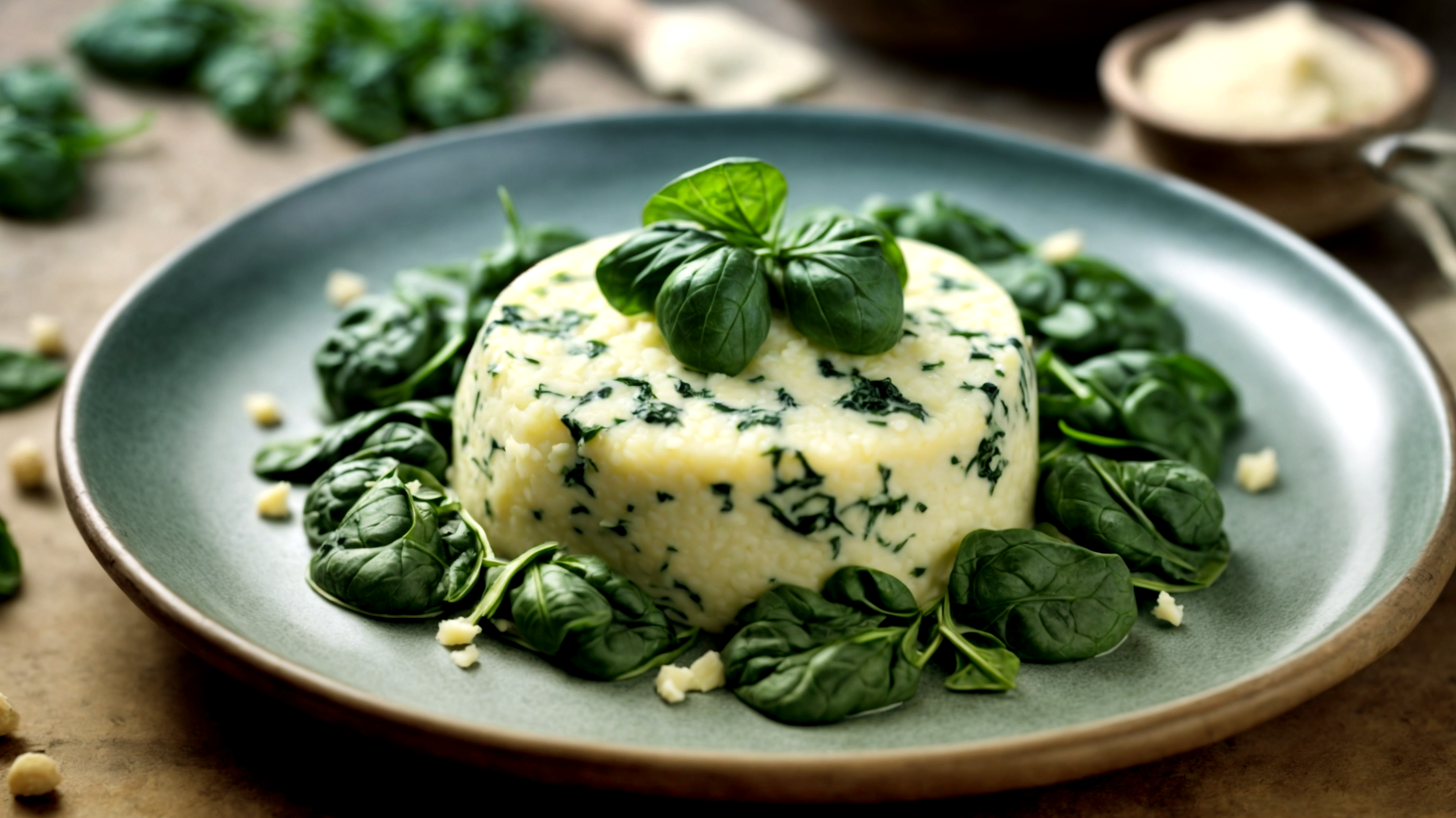 riso pecorino spinaci"
