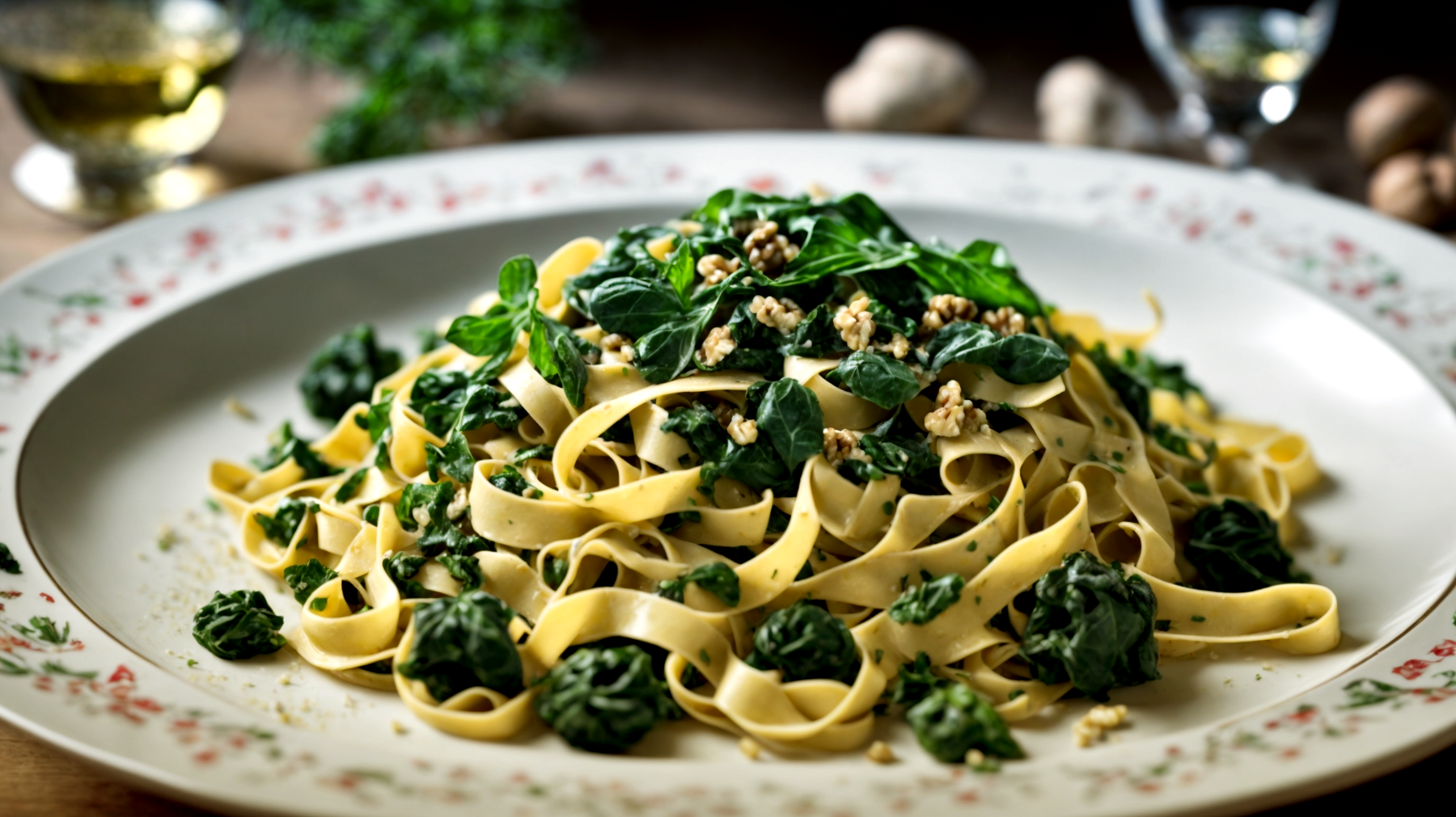 tagliatelle cime di rapa noci"