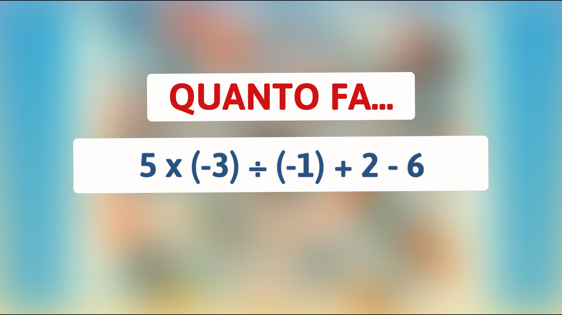 \"Risolvi il rompicapo matematico che solo un vero genio può decifrare: prova a risolvere questo semplice enigma!\""