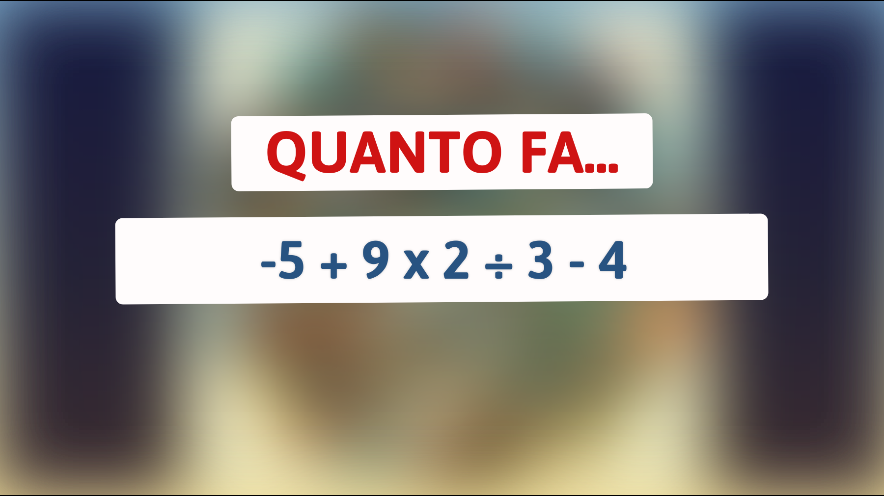 Sei abbastanza intelligente da risolvere questo enigma matematico? Scopri se riesci a battere il sistema!"