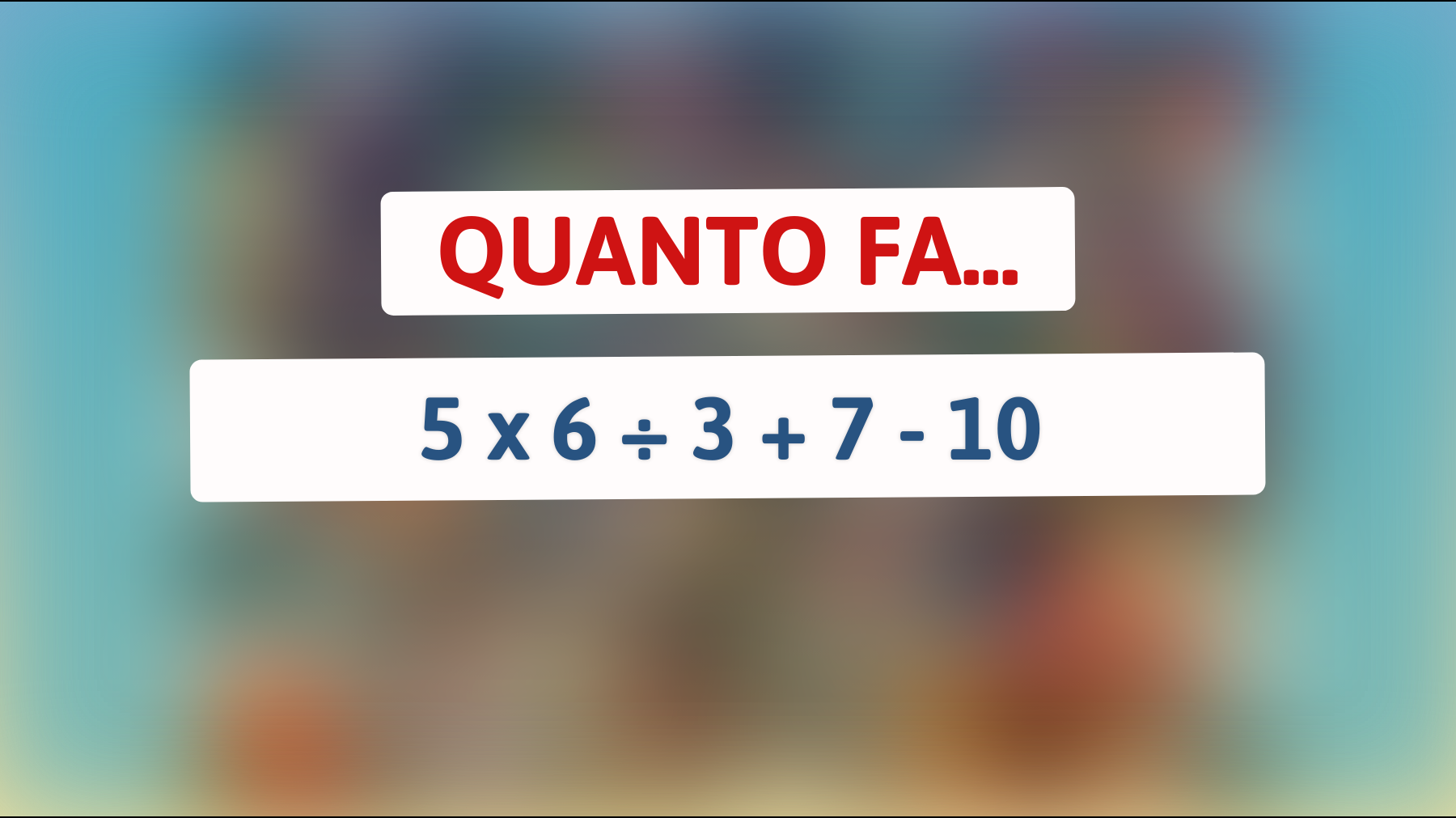 Sfatiamo il mito: solo il 10% delle persone riesce a risolvere questo semplice calcolo! Sei uno di loro?"