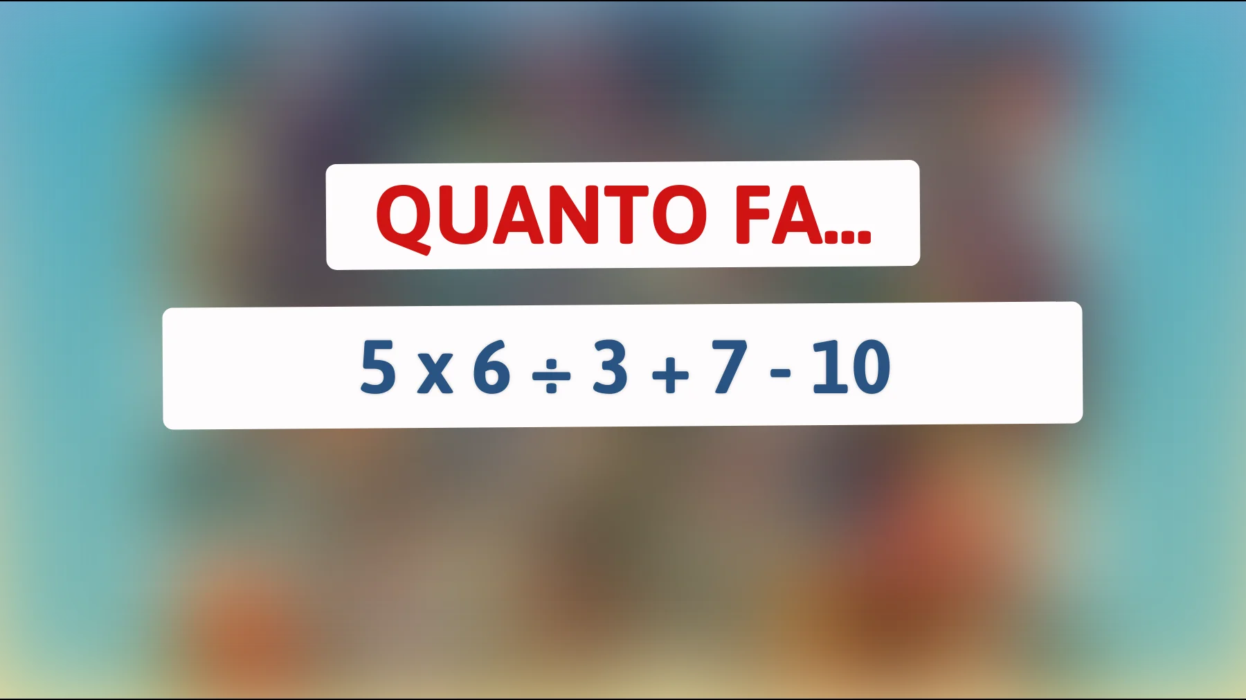 Sfatiamo il mito: solo il 10% delle persone riesce a risolvere questo semplice calcolo! Sei uno di loro?"