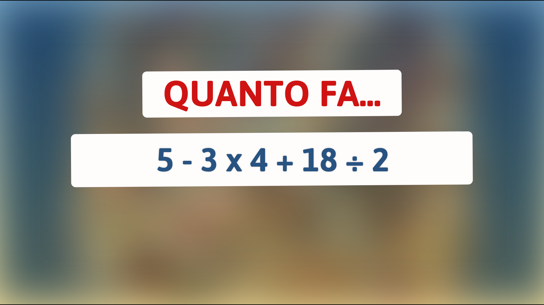 Scopri se sei un vero genio della matematica risolvendo questo enigma apparentemente semplice! Riuscirai a superarci con la tua intelligenza?"