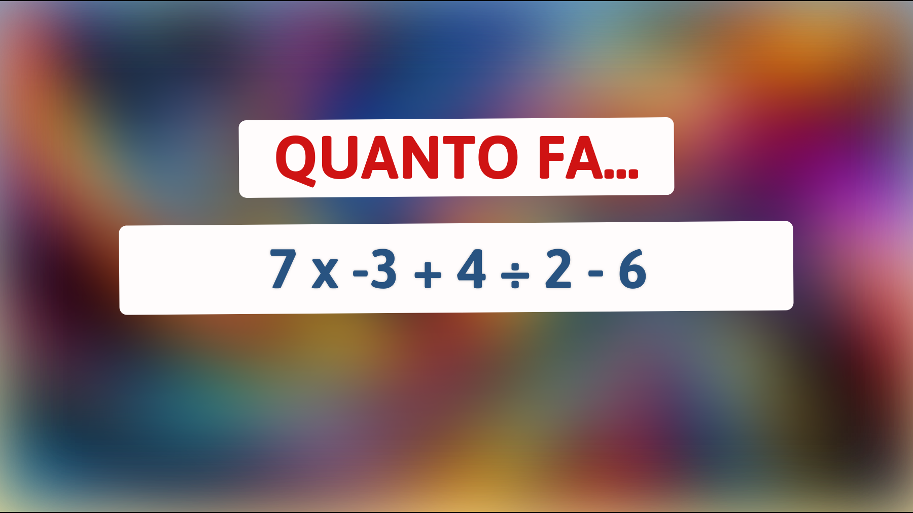 Scopri se sei un vero genio risolvendo questo enigma matematico! Hai il coraggio di accettare la sfida?"
