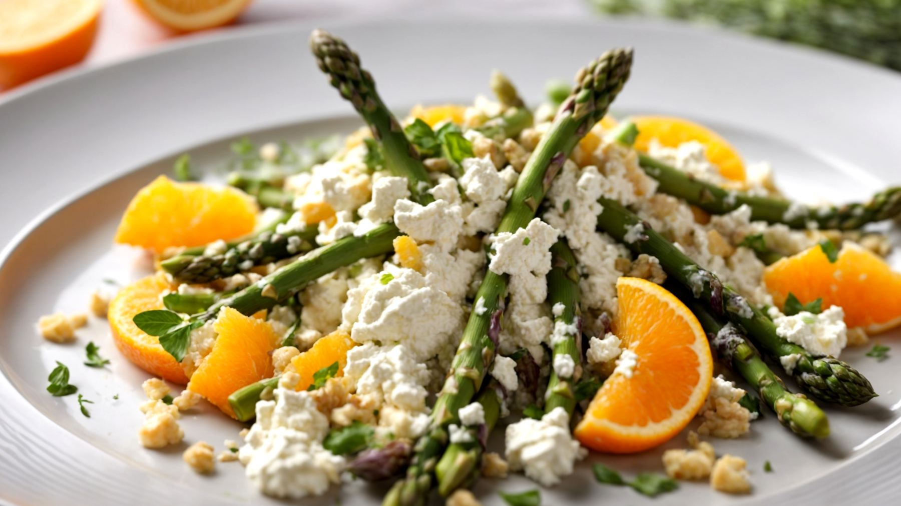 ricotta asparagi arance"